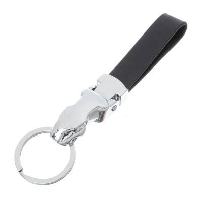 China High Quality Black Blank Sublimation Leather Business Gift Keychain Leather Key Chain For Jaguar for sale