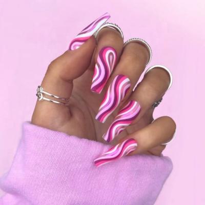 China 0-9 Size New Design DIY Luxury Artificial Nails Reusable Press On Nails Full Cover False Nails for sale