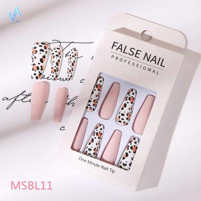 China Easy Apply Long False Ballerina Nails Almond Shape Long Pointed Press On Nail for sale