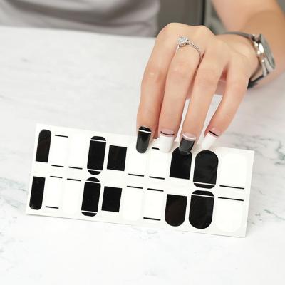 China Easy To Apply And Remove Wholesale Custom Beauty Personal Care Professional Nail Wraps Self Adhesion 3D Art Nail Sticker for sale