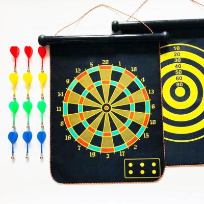 China Factory Easy Supply High Quality 15 Inch Double Side Flocking Magnetic Target With 6 Darts for sale