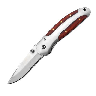 China 3.9 Inch Non-variable Mounted Handle Pocket Knife Wood Pocket Knife Camping for sale