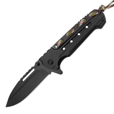 China Pocket Knife 4.5 Camping Knife Non-variable Folding Knife With Paracord Handle for sale