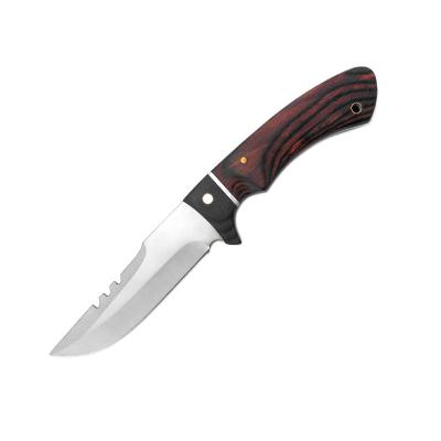 China 10 inch blade camping knife Non-variable fixed hunting knife with pakkawood handle for sale