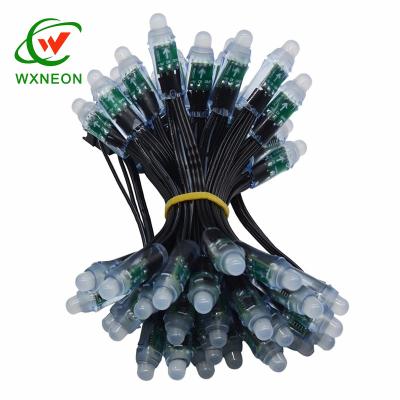 China PVC+Copper Black Wire 12mm WS2811 RGB Programmable Led Pixel Knot Lights for sale