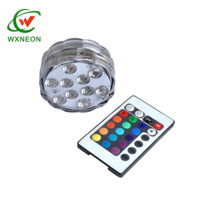 China Party Holiday Wedding Decoration Submersible LED Lights With Remote Swimming Lights 2021 Waterproof Battery Operated Bathtub Lights for sale