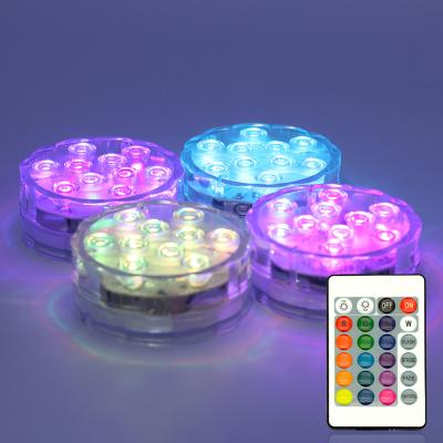 China Party Holiday Wedding LED Puck Lights Battery Operated Decoration for sale