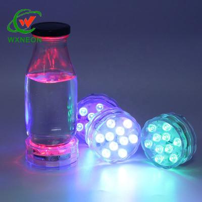 China Party Holiday Wedding Decoration Pool Lights Remote Control Led Strobe 16 Modes IR Puck Light Underwater Cabinet Lights 4 Colors Changing for sale