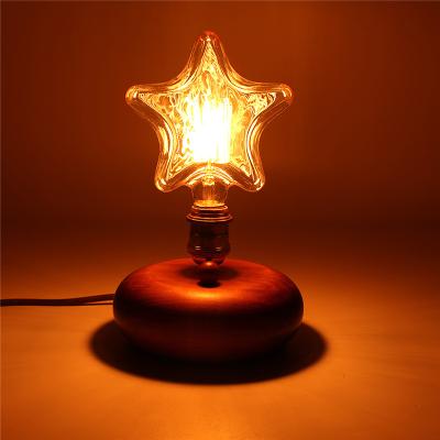 China Retro E27 Brass Star Pentagon Light Bulb 40W 60W 100W Light For Decoration Christmas for sale