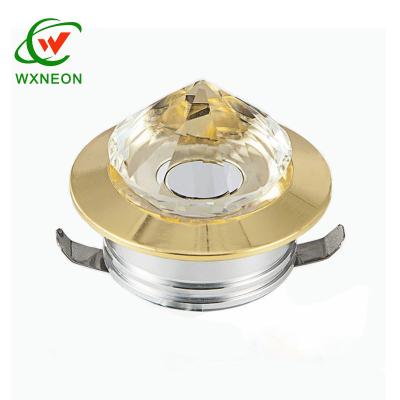 China Hotel Bedroom Showroom LED 2.5W Cut 40mm Mini Indoor Recessed Crystal Diamond Shape LED Spotlight Downlight for sale