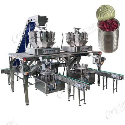 China Easy Operation Automatic Fruit Canned Food Olive Glass Jar Iron Cans Canning Machine for sale