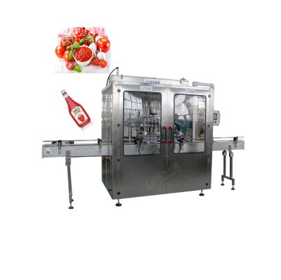 China Automatic 4 Heads Food Jam Sauce Ketchup Filling Machine , Filling Production Line for sale