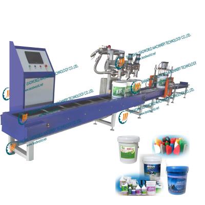 China Canister Chemical Automatic Varnishing Weighing Filling Machine for sale