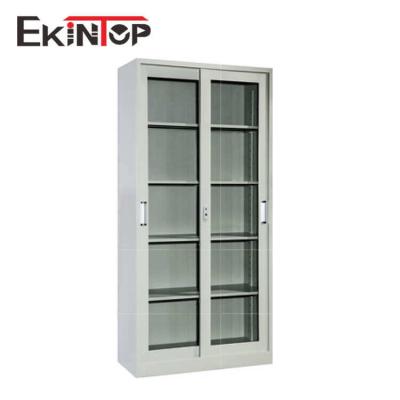 China Folding Glass Metal Office File Cabinet Lockable Cupboard Waterproof Odorless for sale