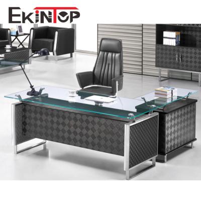 China Office Executive Glass Desk Convertible Modern Style Multifunctional ODM for sale