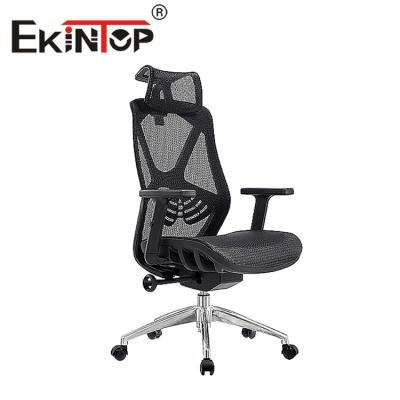 Cina Sedia ergonomica nera Ekintop Mesh Seat, sedia da ufficio girevole con schienale medio in rete in vendita