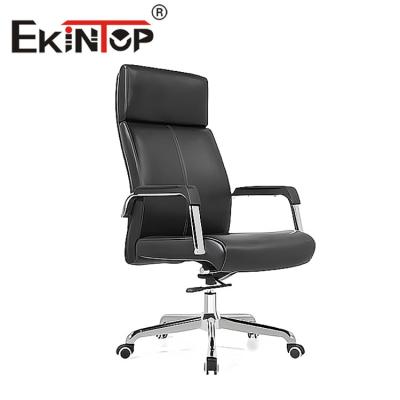 China OEM Black Leather Chair Commercial Modern Style For Officeworks for sale