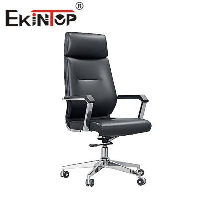 China Adjustable Genuine Leather Office Chair Ergonomic Modern Style OEM for sale