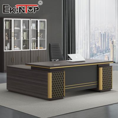 China Wasserdichtes L formen Schreibtisch-Krippen-Chef-Office Furniture Solutions-Exekutivschreibtisch-Tabelle zu verkaufen