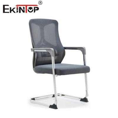 China Mid Back Black Office Chair With Mesh Backrest And Metal Frame for sale