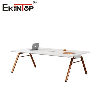 China Modern Minimalist Style Conference Table With Metal Legs And Wooden Tabletop for sale