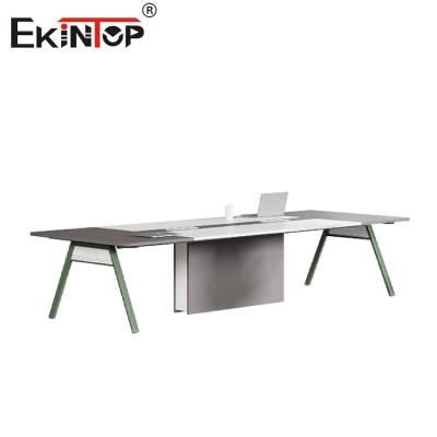 China Office Furniture Metal Legs Wooden Desktop In Modern Style Manufacturer for sale