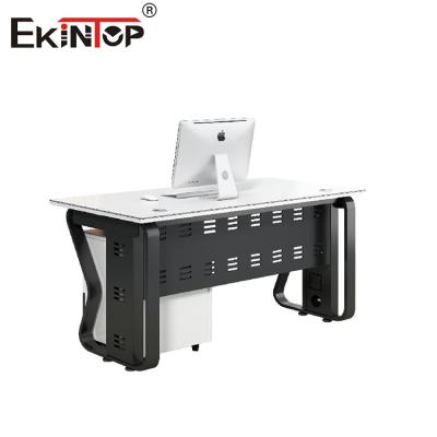 China Minimalist Style Office Furniture Office Reception Furniture White Desk for sale