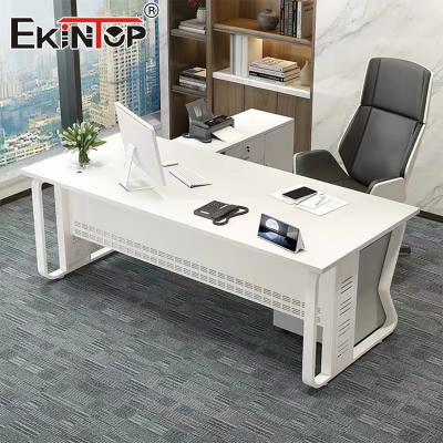 China Minimalist Style White Office Desk Furniture Designer Desk Ergonomic for sale