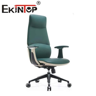 China Executive PU Leather Ergonomic Home Office Conference Chair Sturdy Office Chair for sale