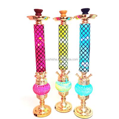 China 4 hoses glow shisha pipe hookah 4hose shisha LED bar hookah for sale