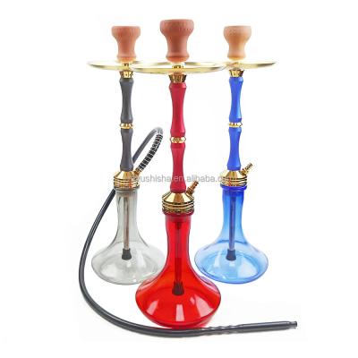 China Hookah Loungh Hukka Accessories Shisha Smoke Glass Russian Aluminum Hookah for sale