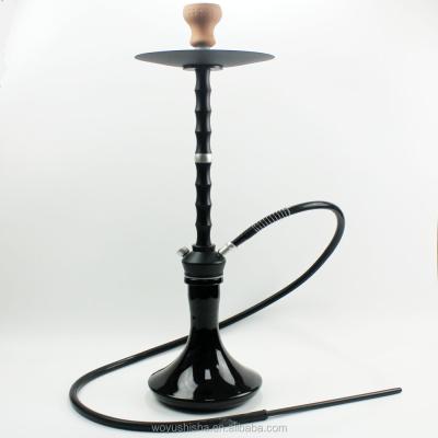 China New Design Simple Aluminum Hookah Heavy Glass Hose 78cm Tall Shisha Hookah for sale