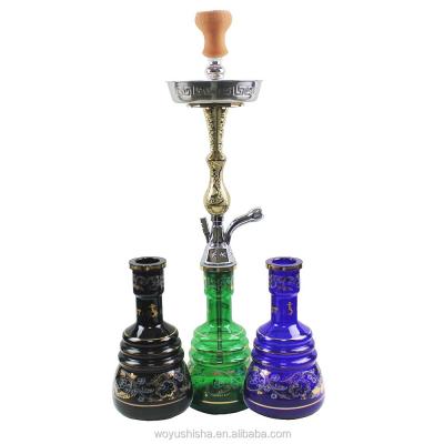 China WOYU Style WOYU Tobacco Free Hookah Zinc Alloy Tall Shisha 85cm Hookah With Green Bottle for sale