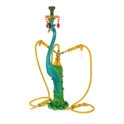 China Resin Wholesale Living Room Furniture Hookah Peacock Shisha Charcoal Shisha Glass Hookah for sale