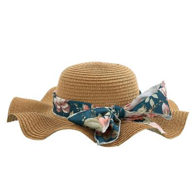 China Wholesale Wide Kids Casual Straw Hat Beach Brim Hats for Girls Summer Outdoor Activities for Kids Girls for sale