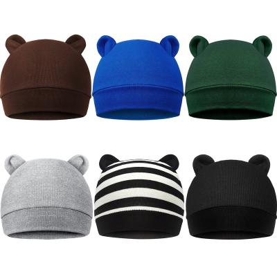 China Infant Infant Beanie Caps For Baby Boy Girl Toddler Hats Fashion Newborn Bear Ears Caps 0-3 Months for sale