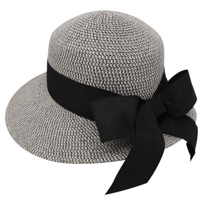 China Most Popular Straw Summer Beach Floppy Wide Brim Sun Protection Hat 100% Polyamide for sale