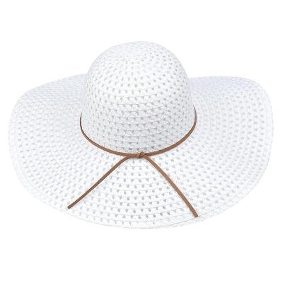 China COMMON Made In China Summer Wide Brim Foldable Roll Up Hats Sun Hats Straw Floppy Beach Hats For Women for sale