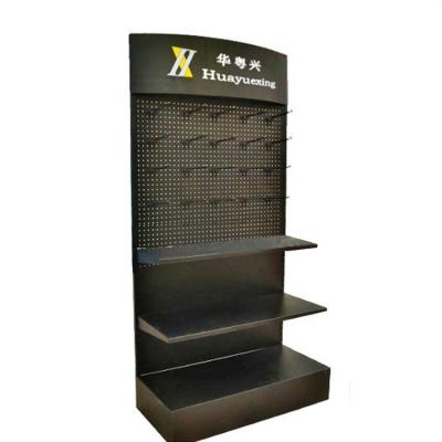 China 2021 Eco-friendly Common Popular Metal Orifice Hardware Display Rack Machine Tool Shelf Tiered Display Rack for sale