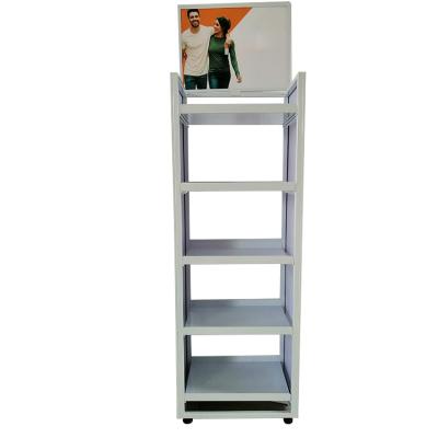 China Metal and Acrylic Body Care Retail Products Show T-zone Care Stand Rack Body Lotion Display Stand for sale