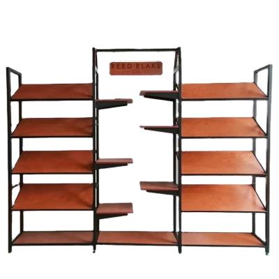 China Store Furniture Eco-friendly Canvas Shoes Racks Shelf Women Platform Shoes Or Lady Oxford Shoes Display Racks for sale