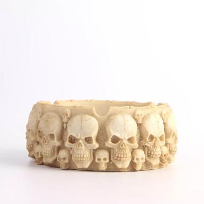 China Europe Halloween Resin Skull Ashtray  Amazon Ashtray Office Home Decors Skulls Arts And Crafts Antique Ashtray for sale