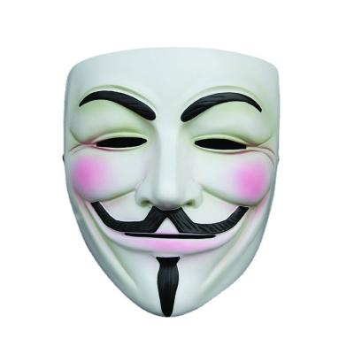 China Resin Factory Custom Movie V For Vendetta Resin Face Mask Halloween Skull Ornaments Makeup Prom Props Horrible Party Skeleton Mask for sale