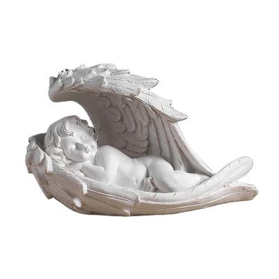 China Europe Customized Statue Resin Figure Figurines Toy Craft Ornaments Design Sleeping Angel Sculpture Custom Religious Angel Sculptures for sale