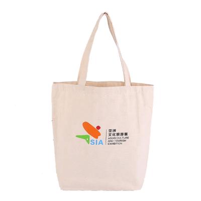 China Organic Canvas Handled Tote Gusset Reusable Bag Custom Size Cotton Eco Friendly Custom Logo Printed Reusable Newly Design for sale