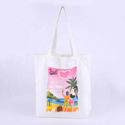 China Custom Reusable Portable Handled Cotton Canvas Tote Bag for sale