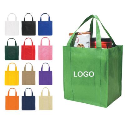 China Custom printed logo printing supermarket eco handled reusable non woven shopping bag for sale