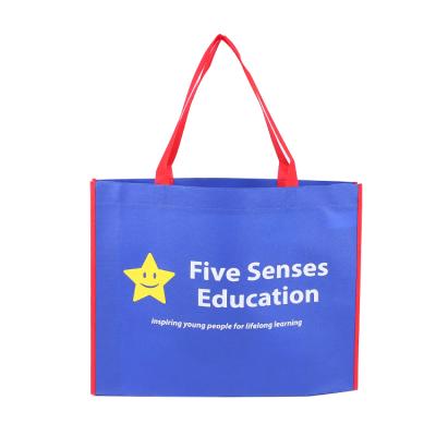 China High Quality Handled PP Spunbond Fabric Nonwoven Bag Laminated Non Woven Sack Shopping Bag With Custom Printing for sale