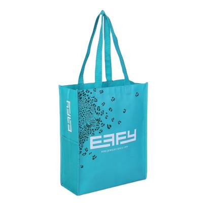 China High Quality Customized Laminated PP Nonwoven Rope Handle Bag Heavy Duty Shopping Bags With Pocket for sale