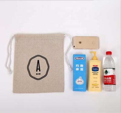 China Mini Small Rope Handle Eco Drawstring Bag Cotton Canvas Storage Bag For Packaging for sale